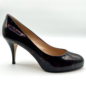 GIUSEPPE ZANOTTI BROWN PATENT LEATHER HEELS PUMPS HEELS MADE IN ITALY SIZE  40